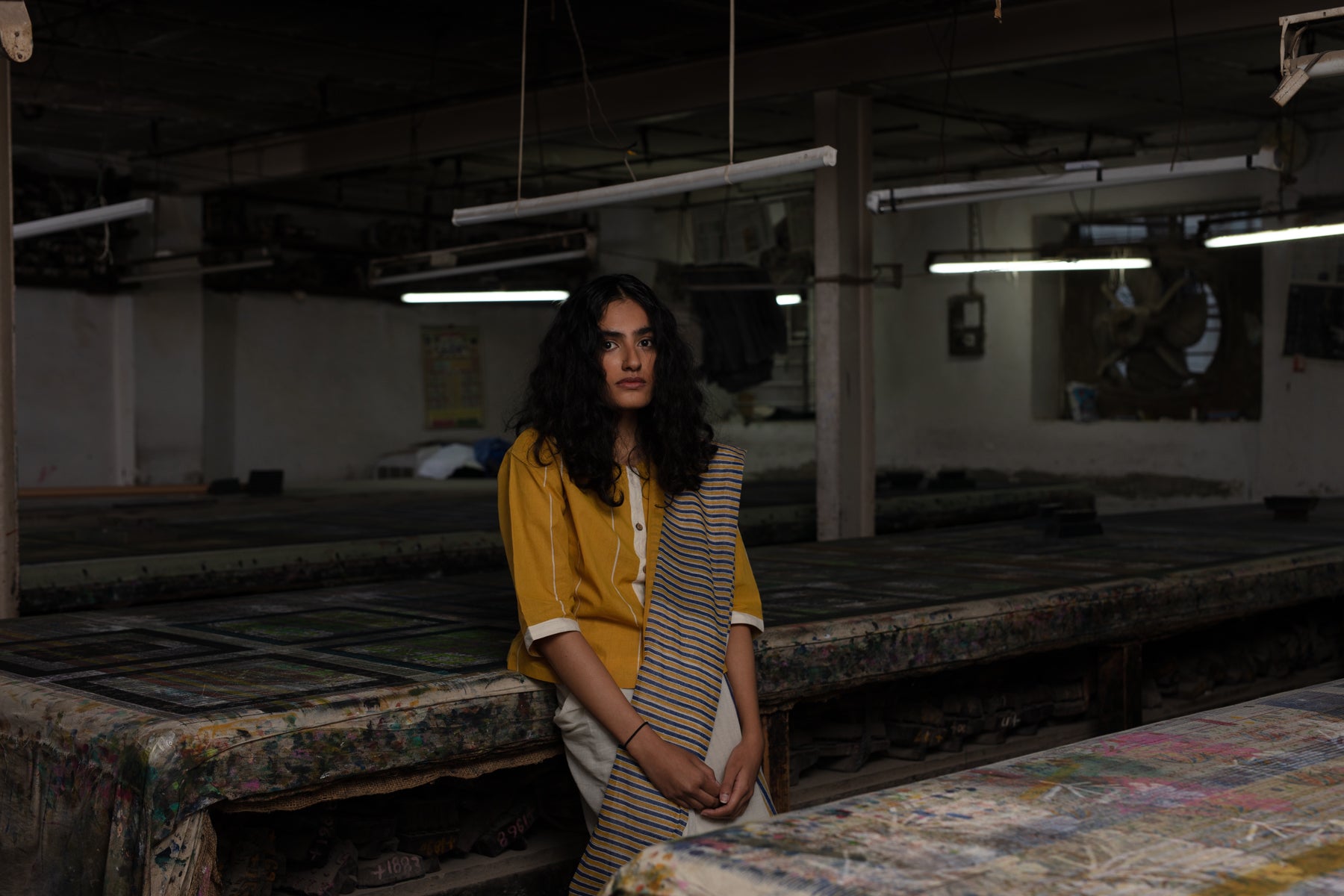 Span Mustard Saree