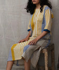 Doppler Hint Mustard Dress - BANANA labs