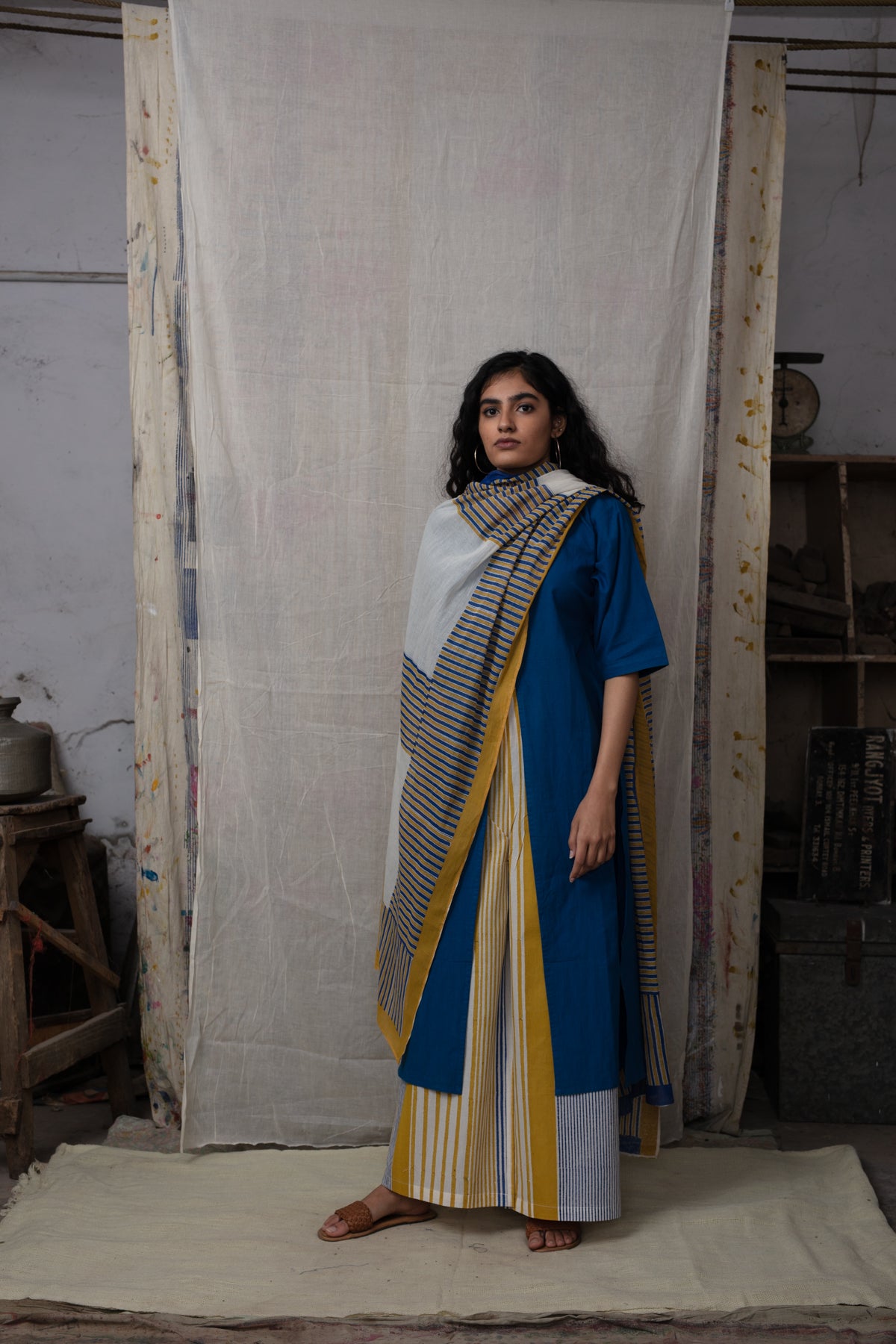 Seabed Indigo Kurta