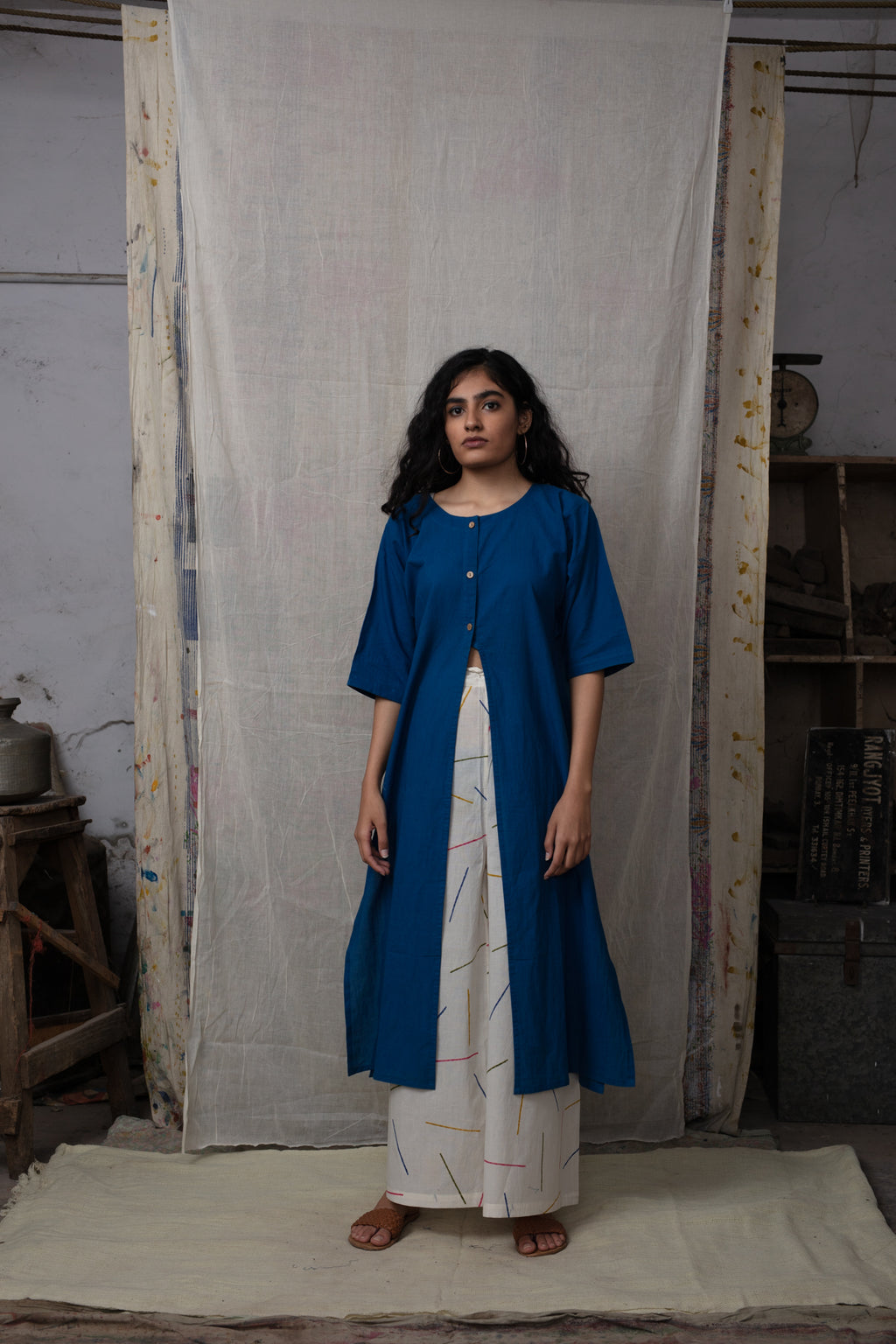 Seabed Indigo Kurta