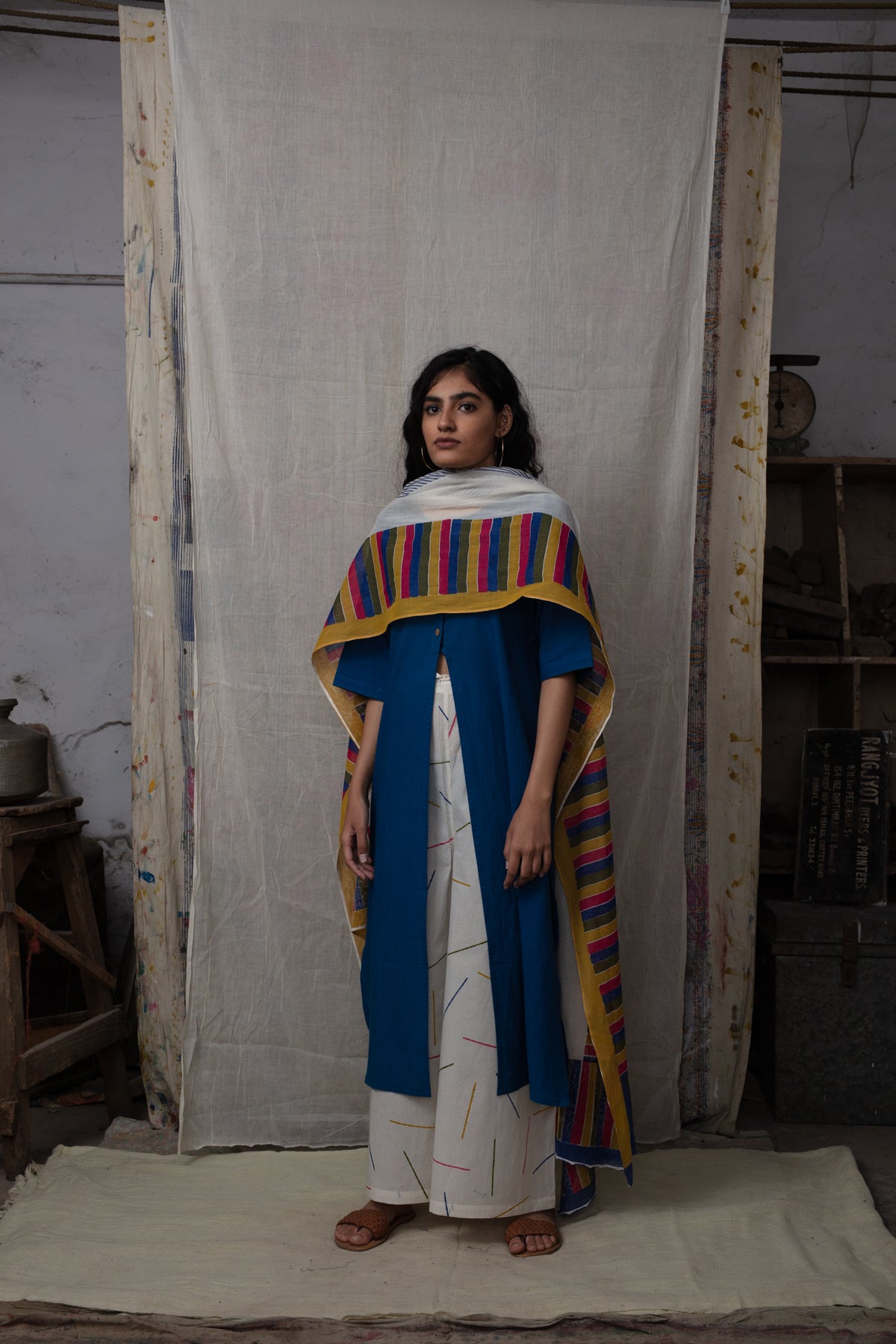 Seabed Indigo Kurta