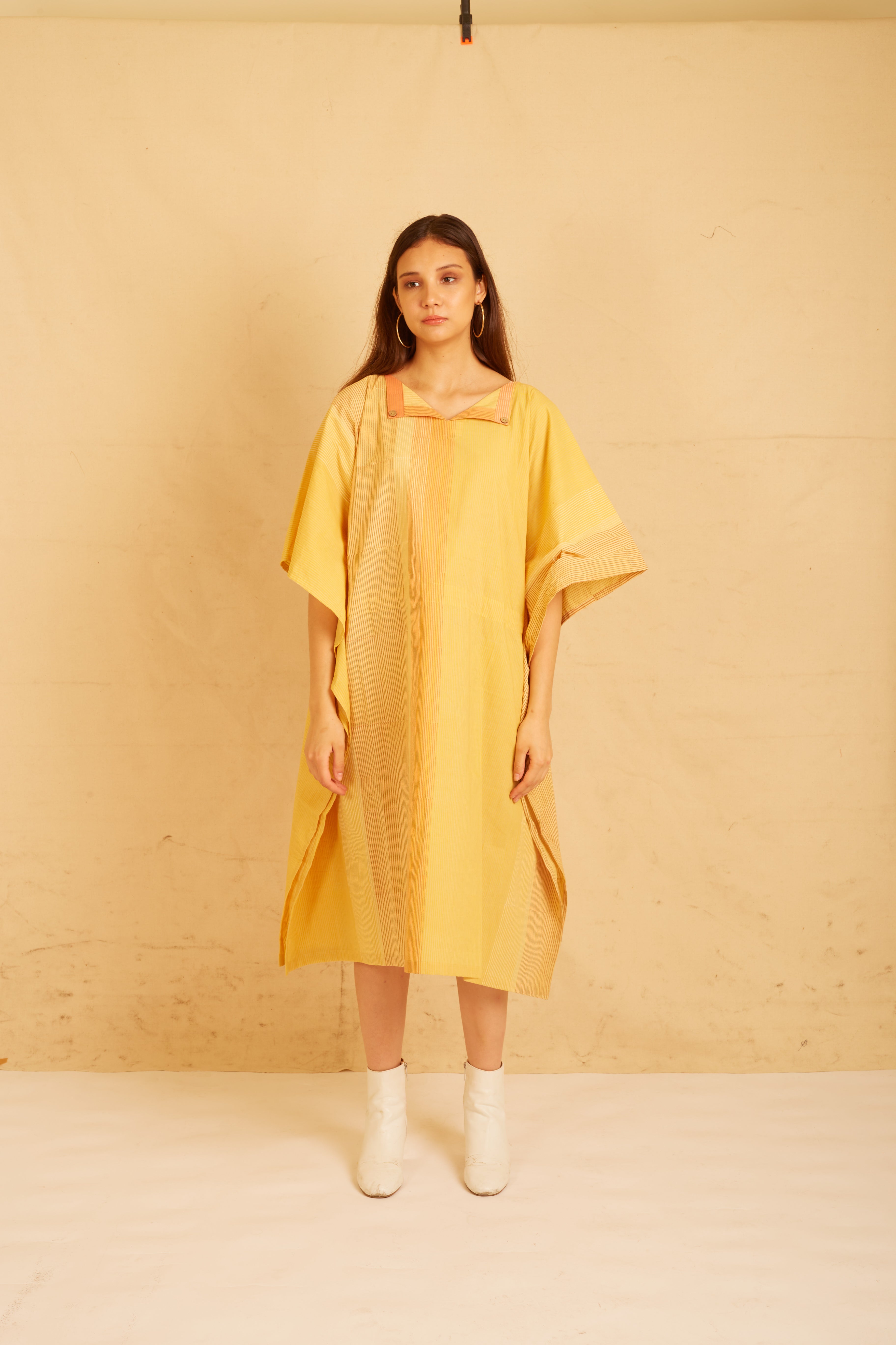 BANANA Yellow Stripe-Me-Good Kaftan