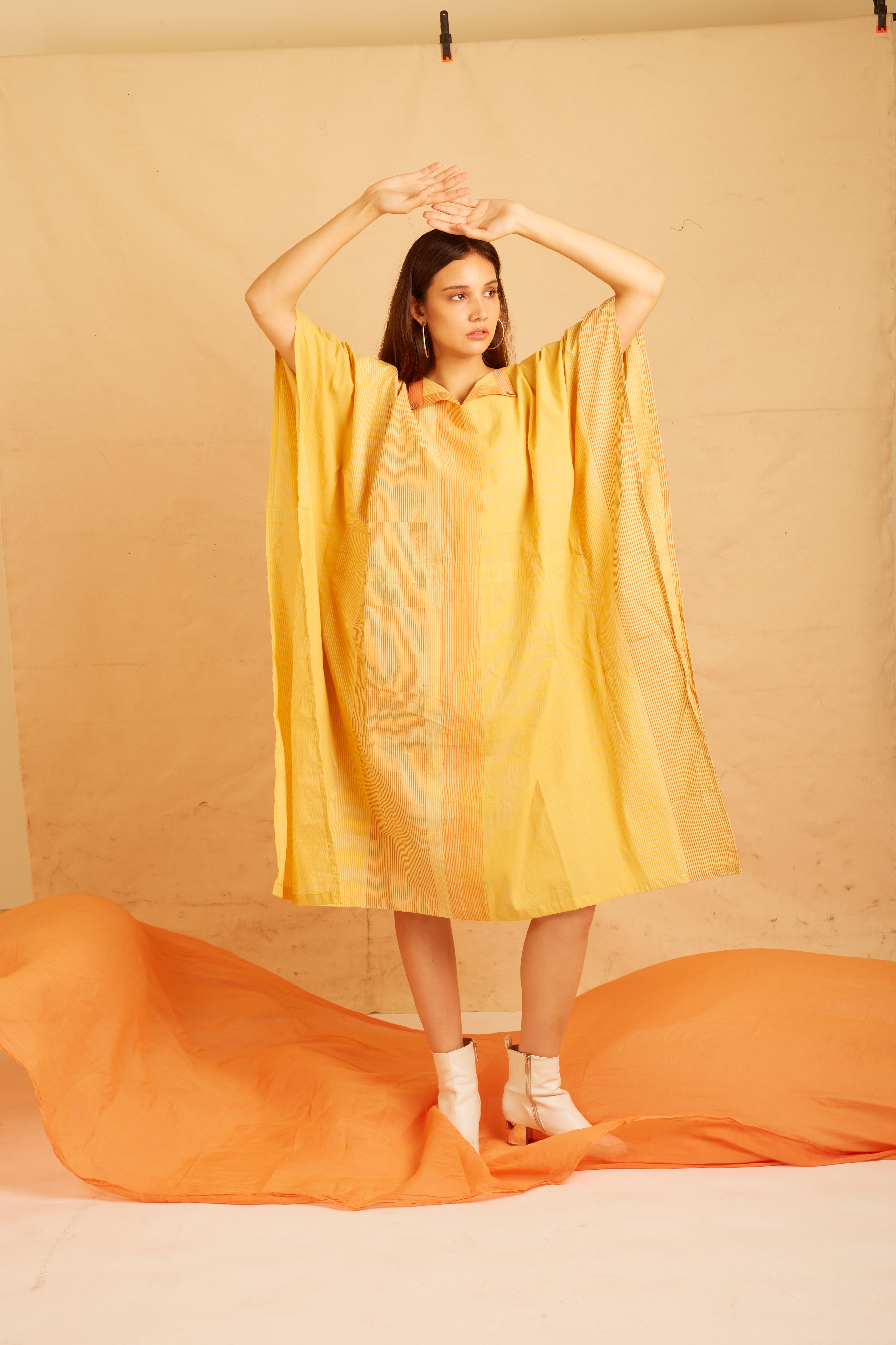 BANANA Yellow Stripe-Me-Good Kaftan