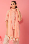 Blush Pink Striped Clove Dupatta - BANANA labs