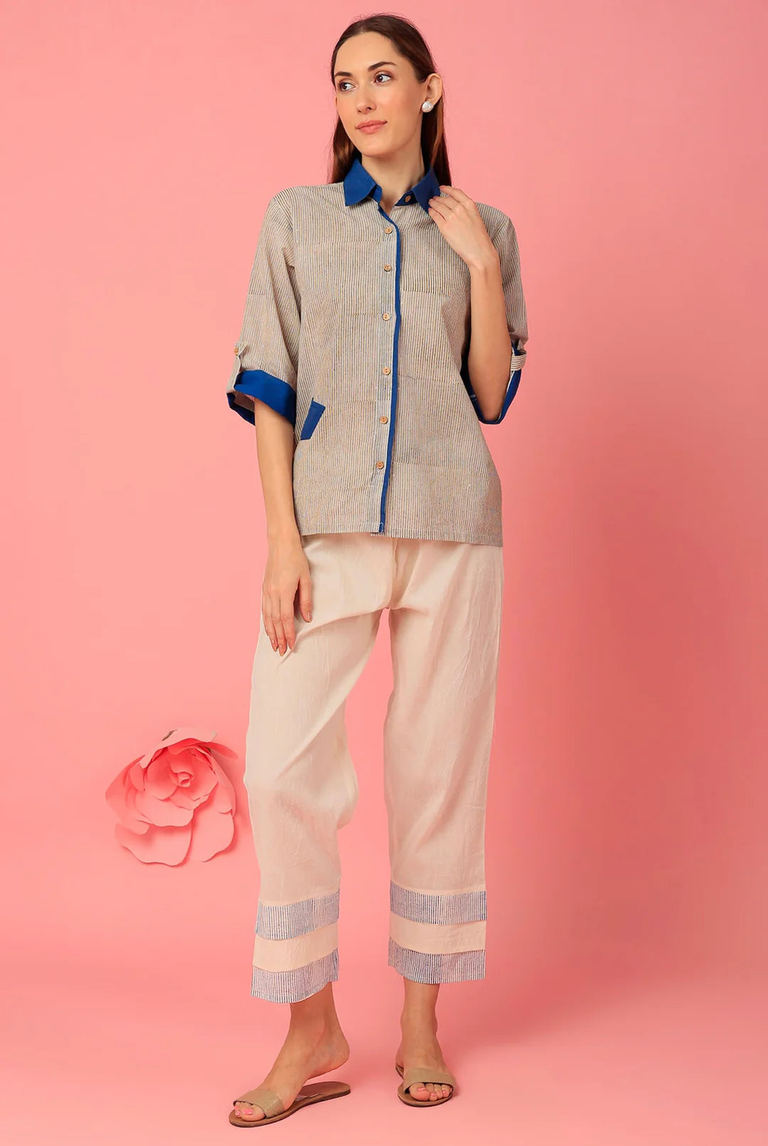 Micro Stripe Blue Pants