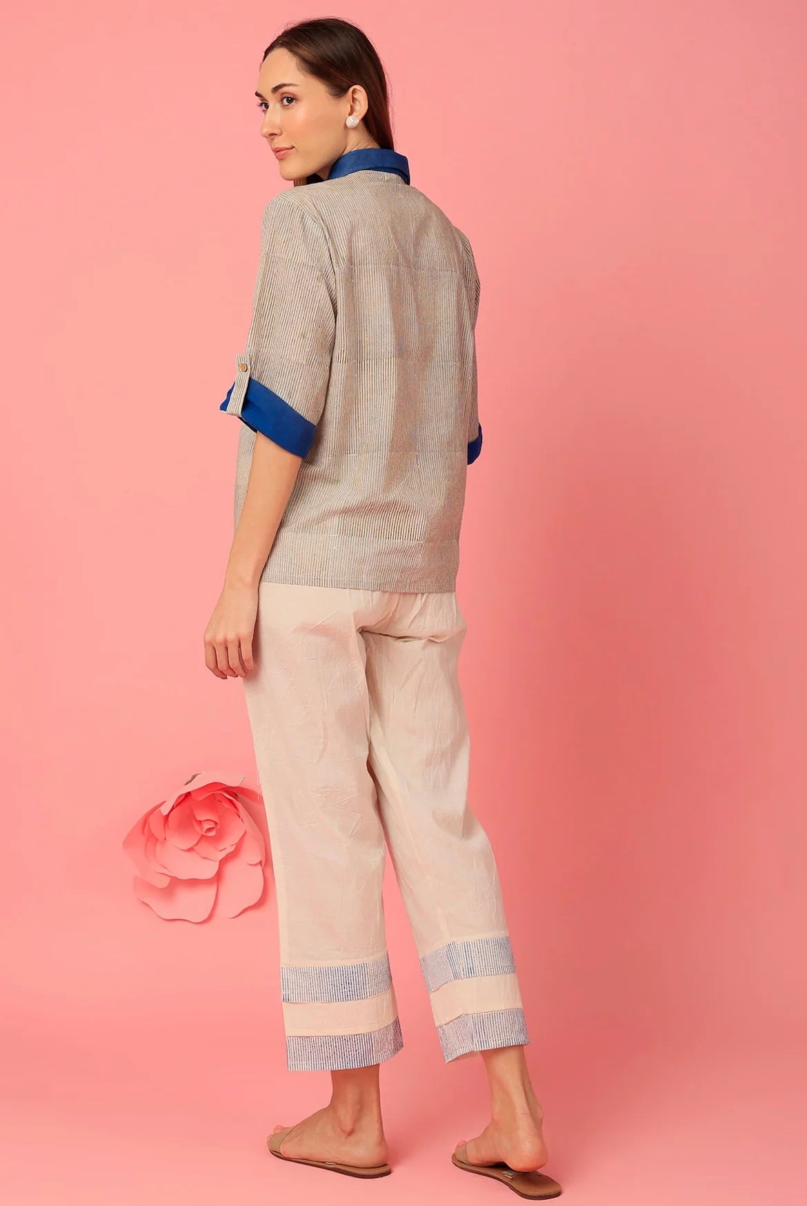 Micro Stripe Blue Pants