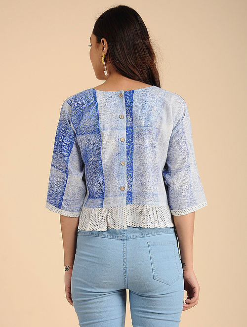 Brick/Brick Blue Crop Top