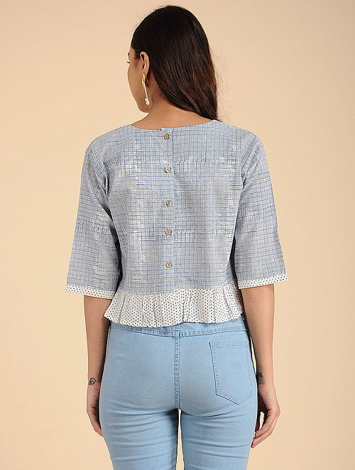Mesh Blue Crop Top