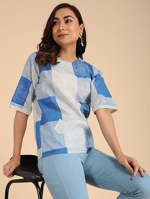 Boxy Blue Top