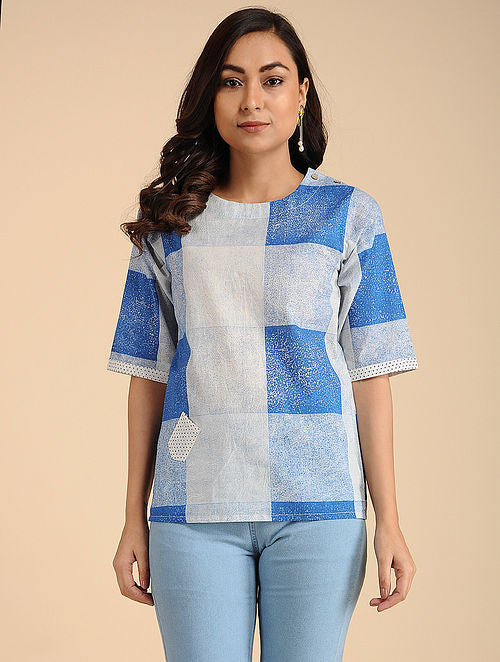 Boxy Blue Top