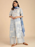 Collage Blue Kurta - BANANA labs