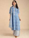 Macro Blue Kurta - BANANA labs