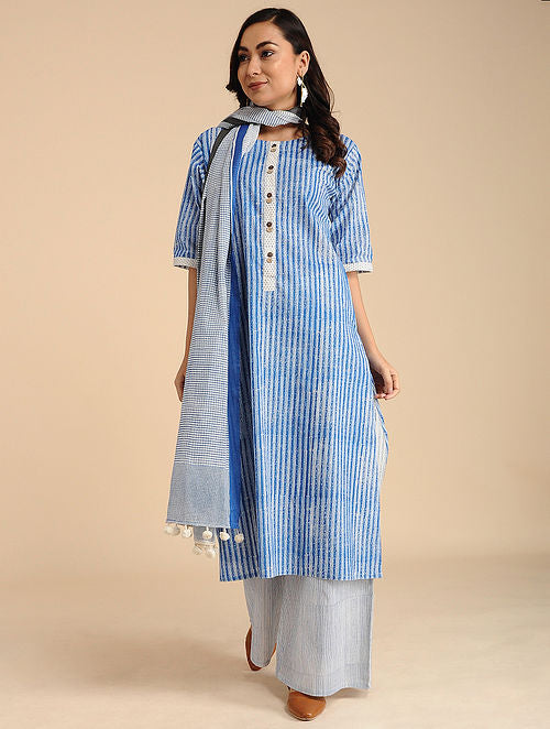 Macro Blue Kurta