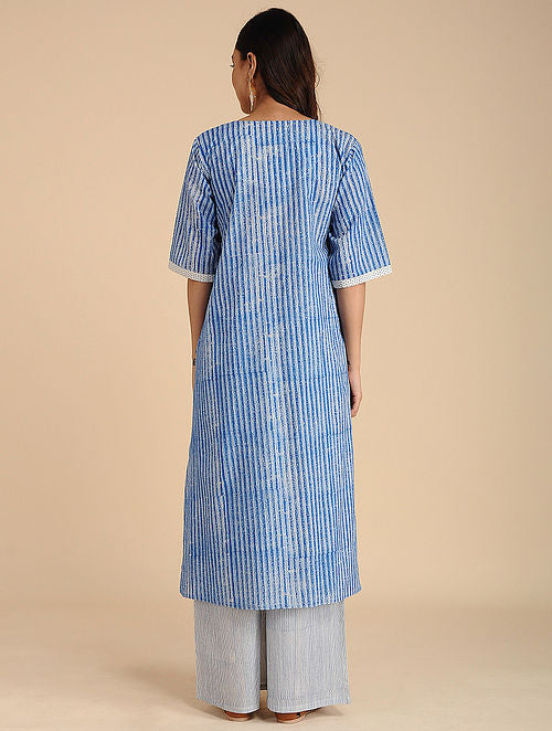 Macro Blue Kurta