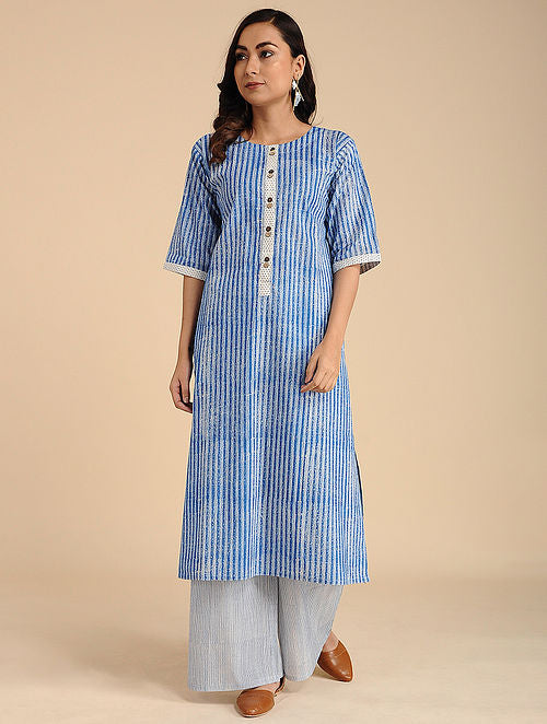 Macro Blue Kurta