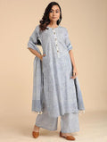 Mesh Blue Kurta - BANANA labs