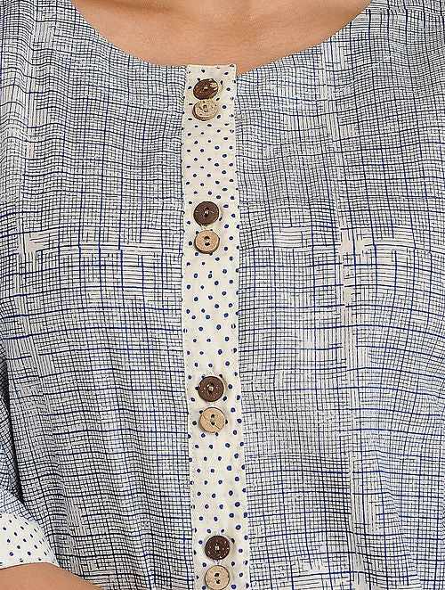 Mesh Blue Kurta
