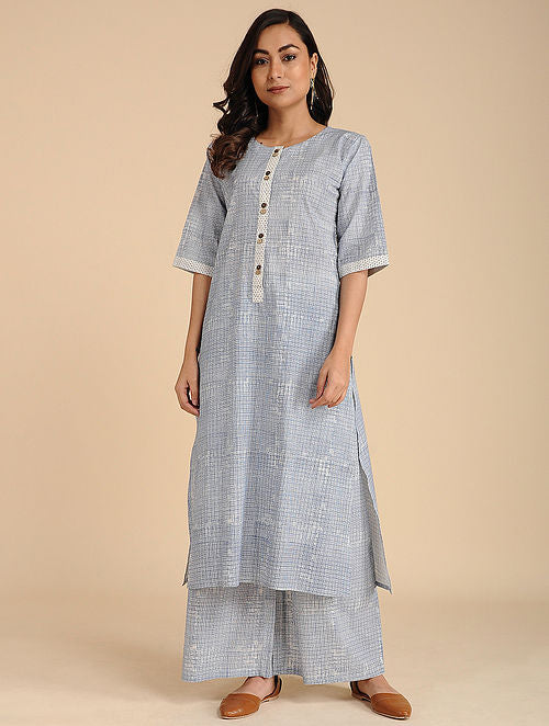 Mesh Blue Kurta