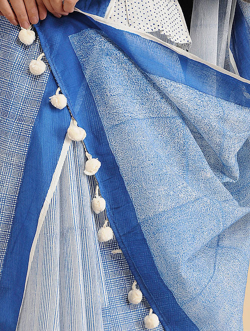 Slant Blue Saree