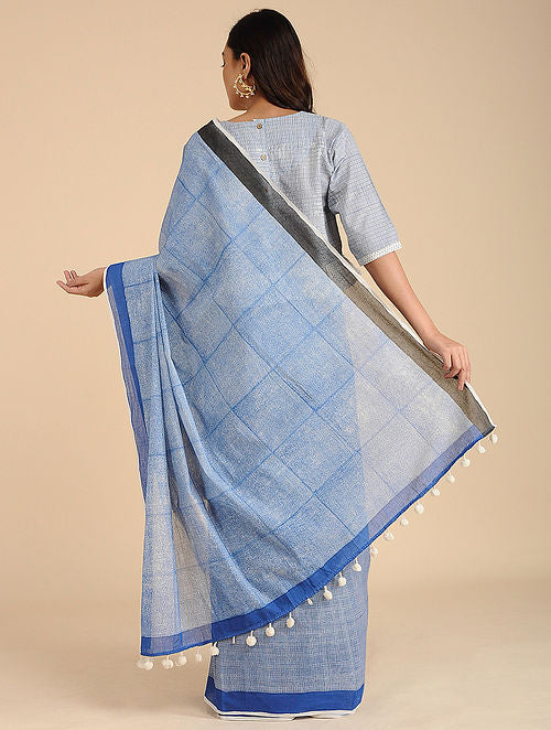 Slant Blue Saree