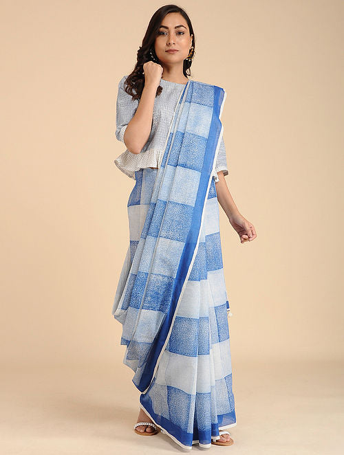 Brick/Brick Blue Sari