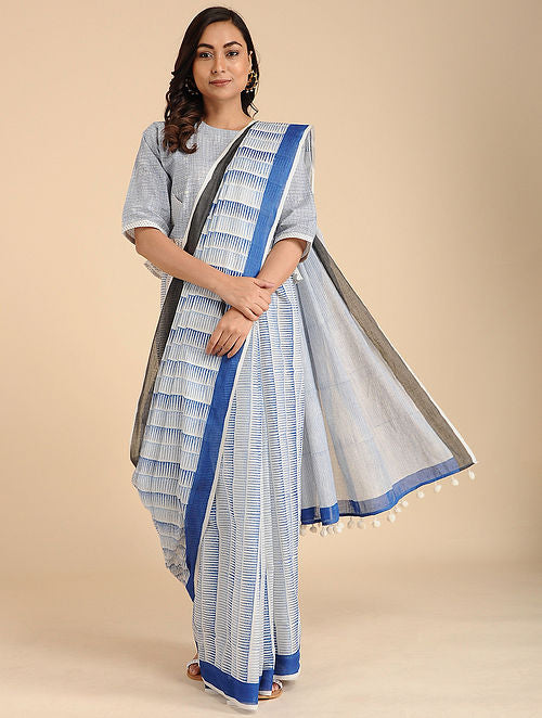 Pokey Blue Saree