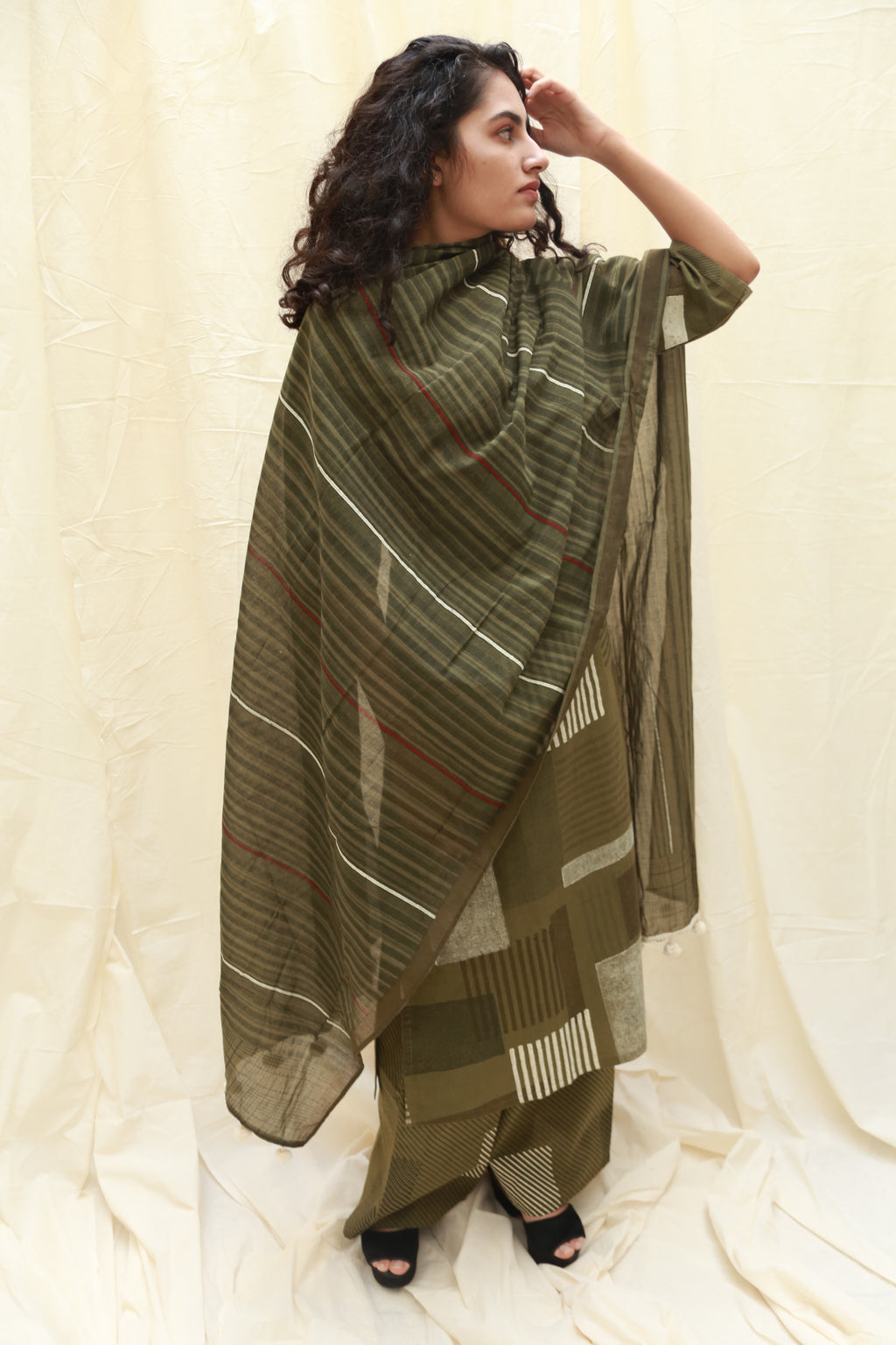 Hint Olive Kurta Set of 3
