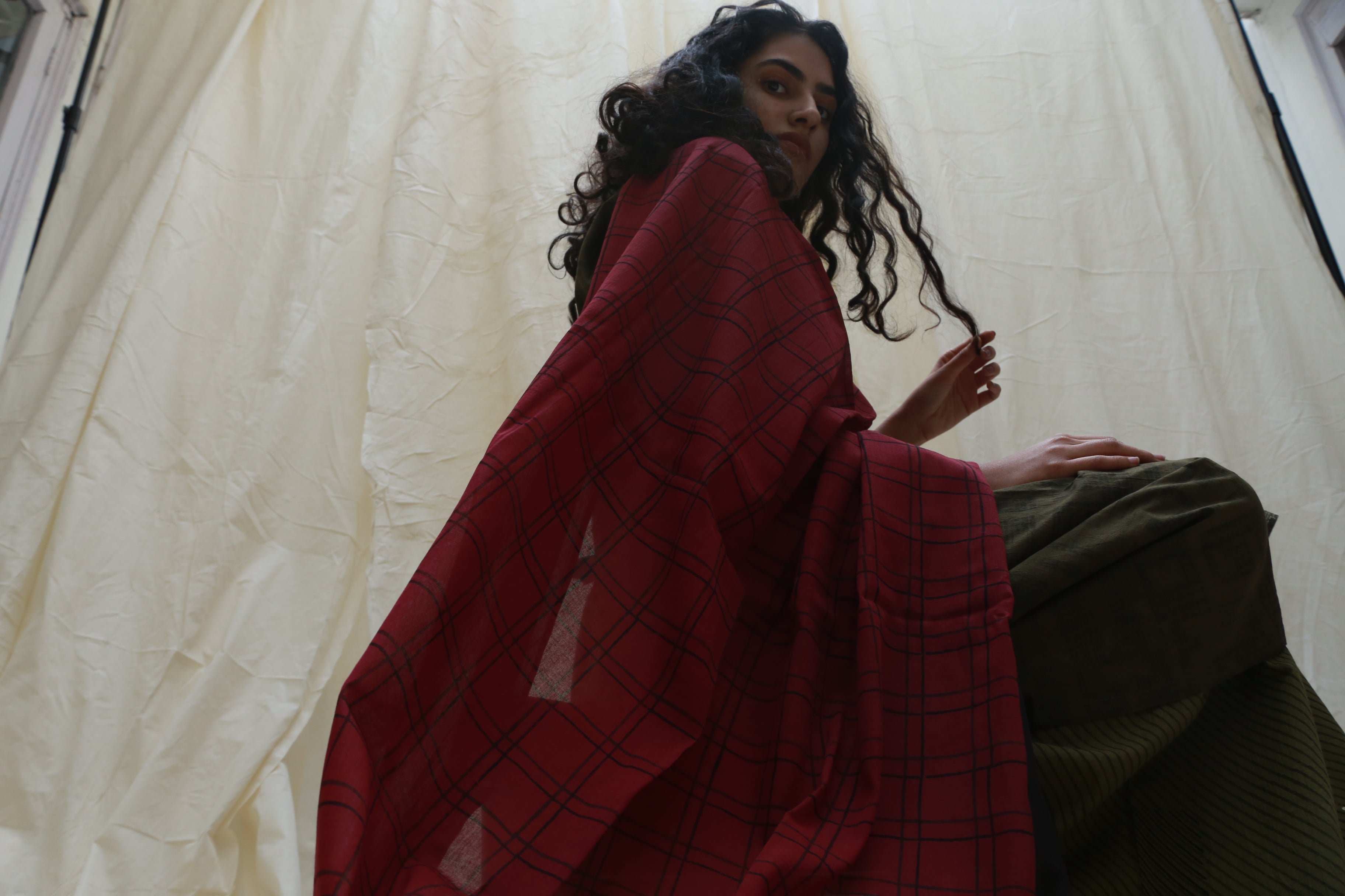 Trace Maroon Dupatta