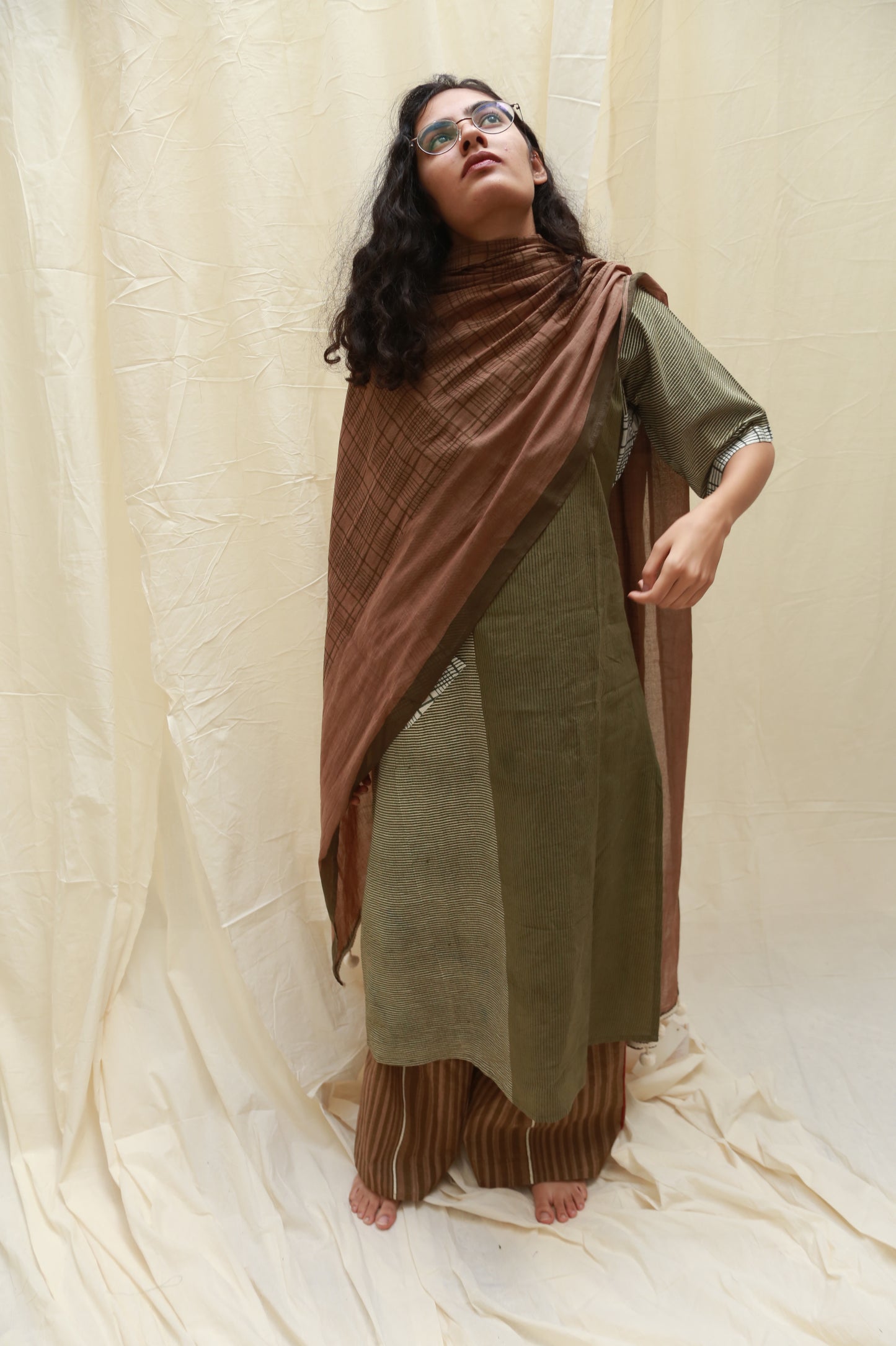 Micro Olive Kurta