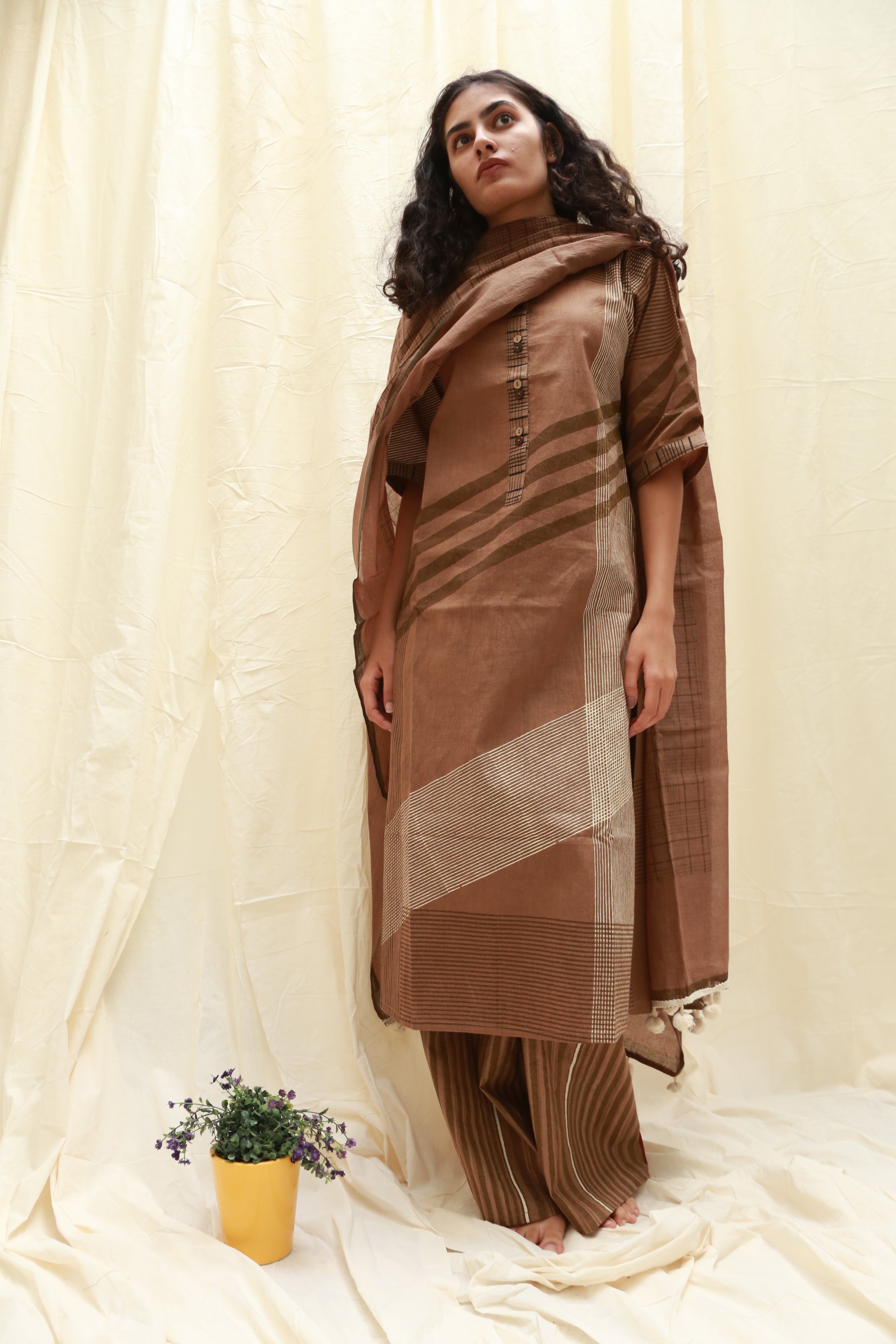 Mishap Brown Kurta