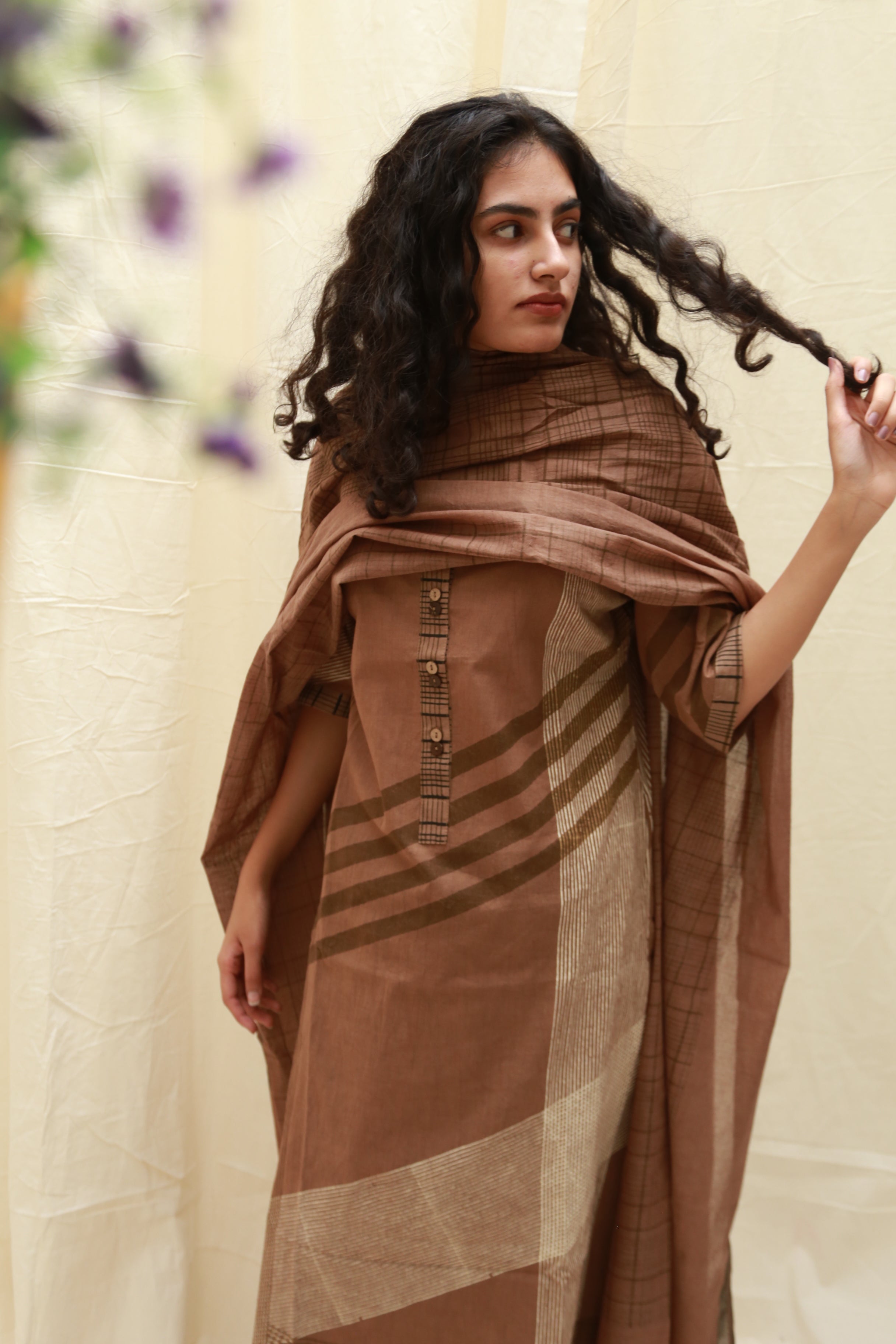 Mishap Brown Kurta