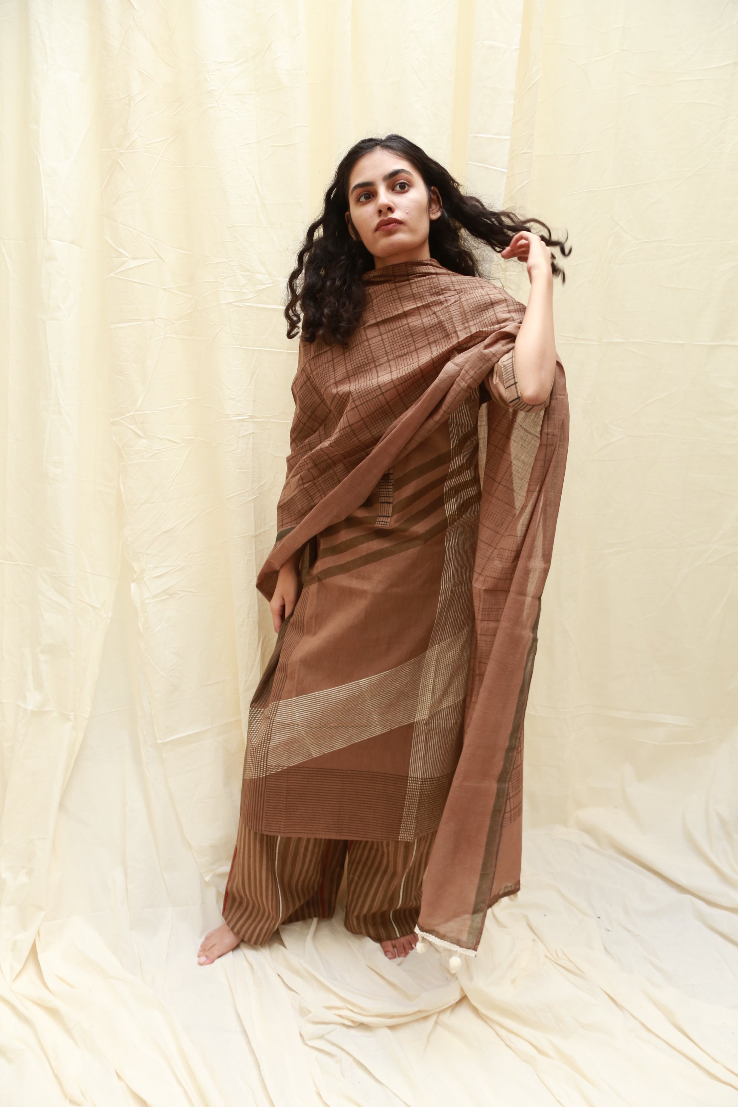 Twine Brown Dupatta