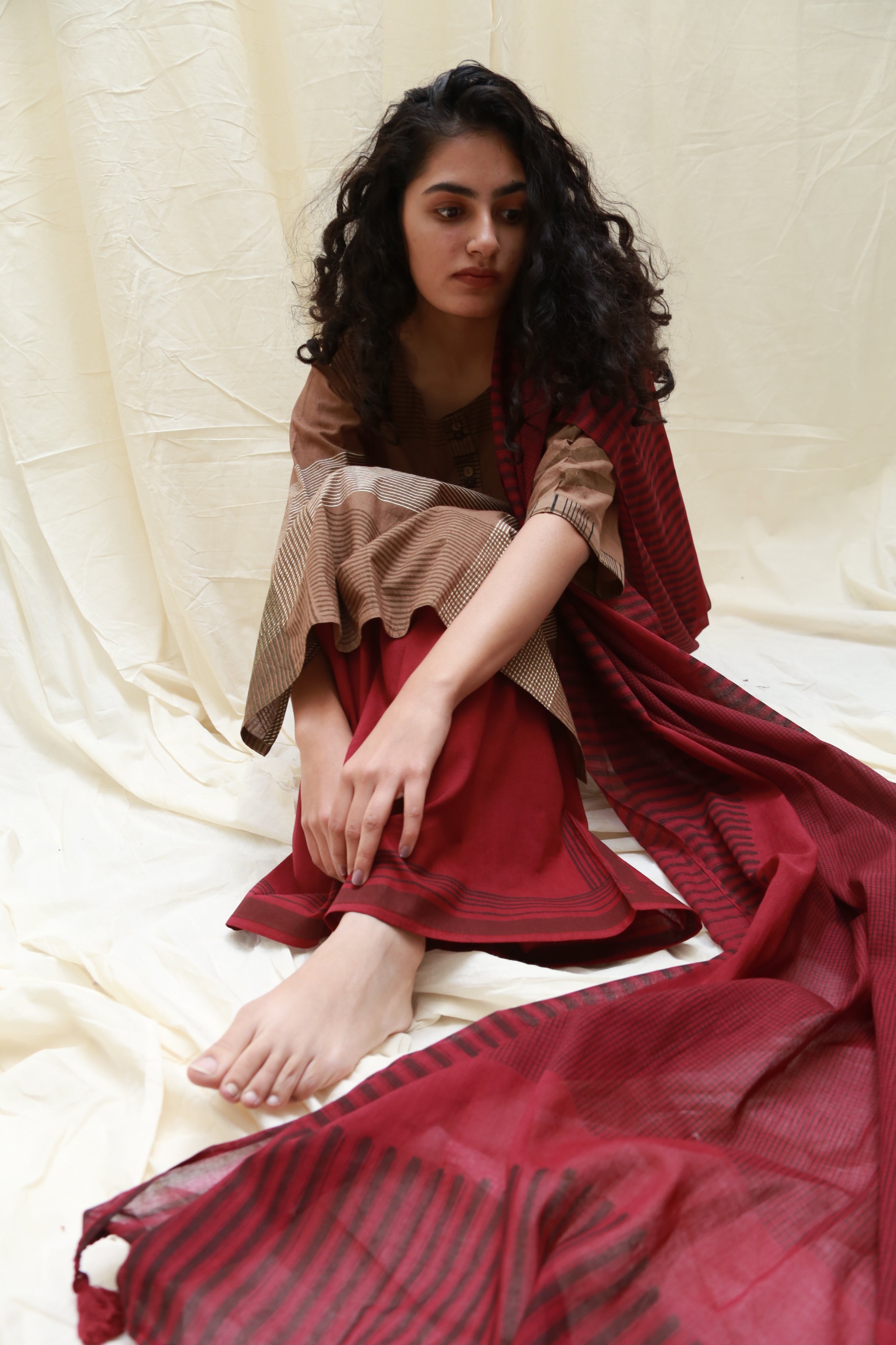 Mishap Brown Kurta Set