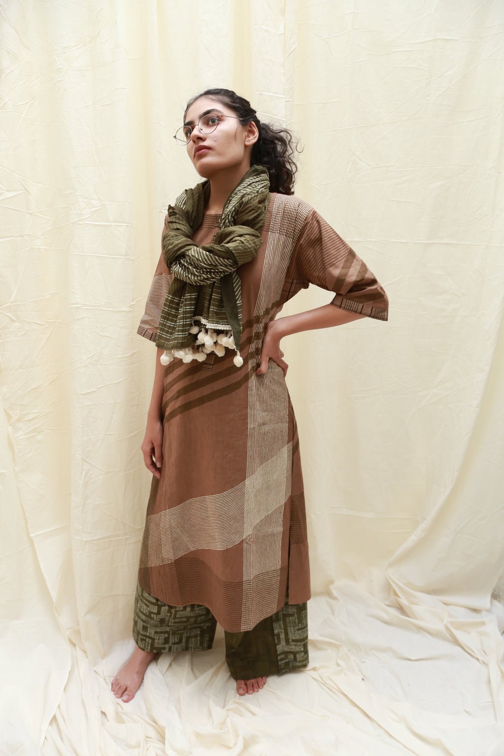 Mishap Brown Kurta Set
