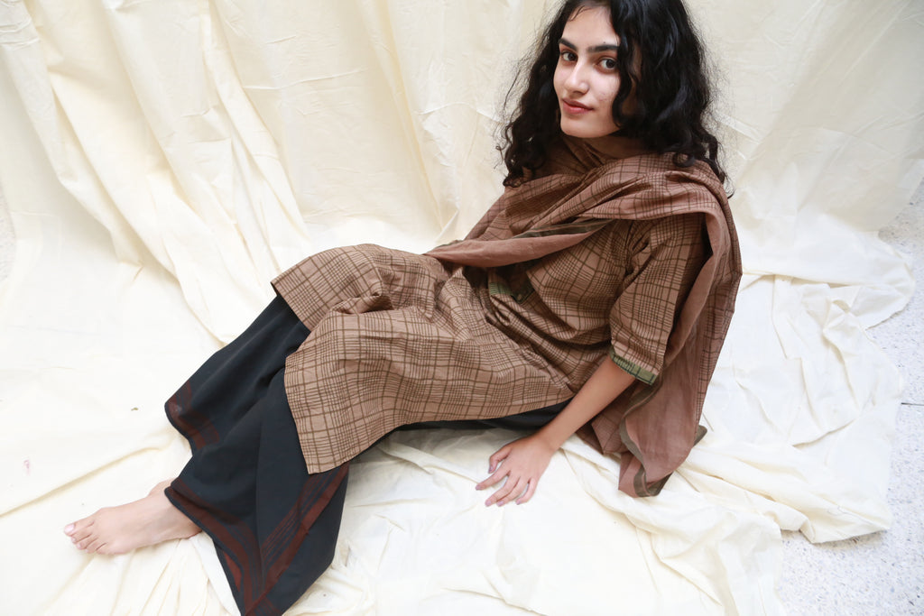 Twine Brown Kurta