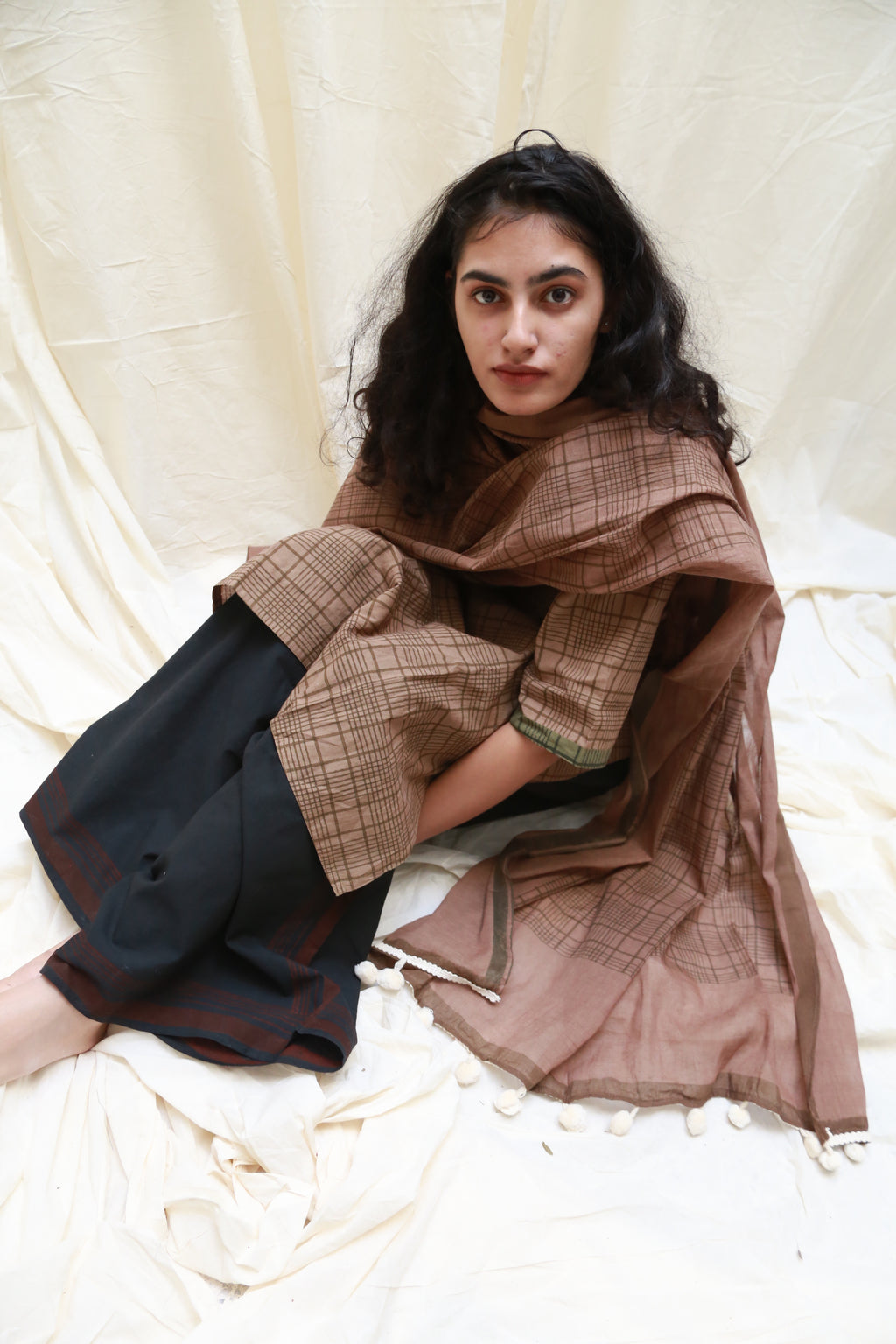 Twine Brown Kurta