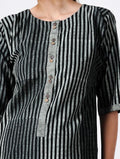 Macro Black Kurta - BANANA labs