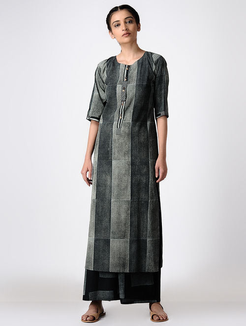 Brick Black Kurta