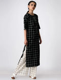 Grid Black Kurta - BANANA labs