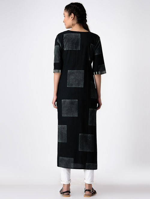 Space Boxy Black Kurta