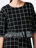 Grid Black Crop Top - BANANA labs