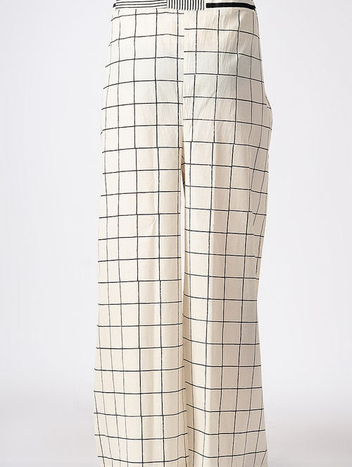Grid White Palazzo