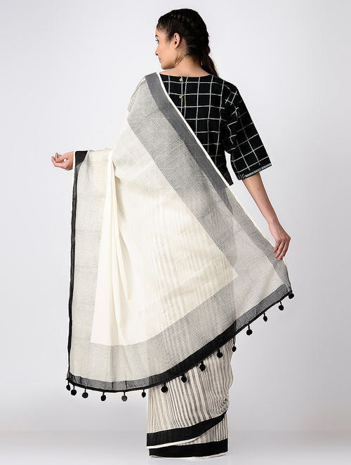 Macro White Saree