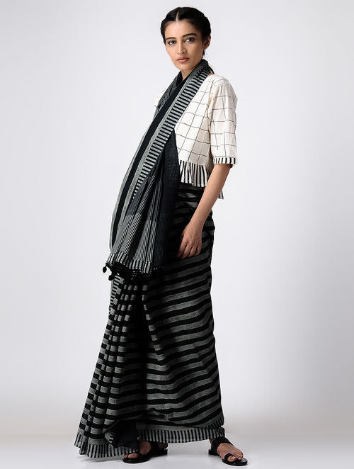 Boundary Black Saree