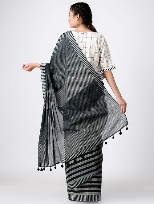 Boundary Black Saree