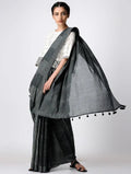 Macro Black Saree - BANANA labs