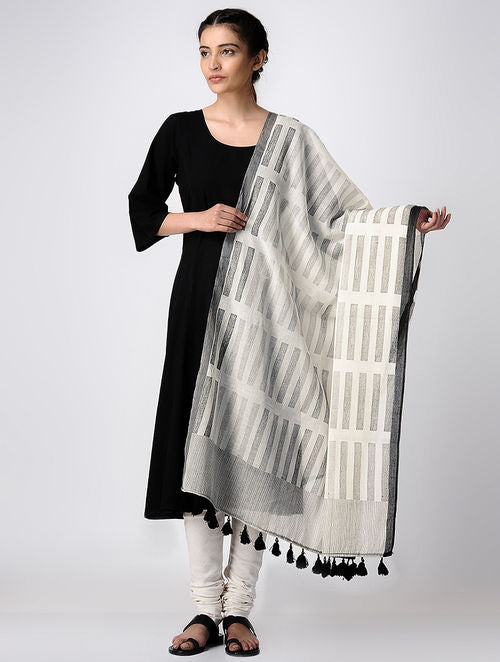 Sticks White Dupatta