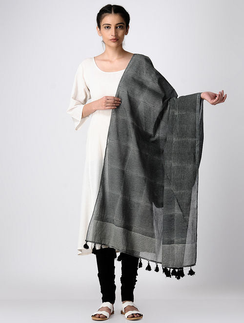 Micro Black Dupatta