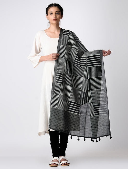 Collage Black Dupatta