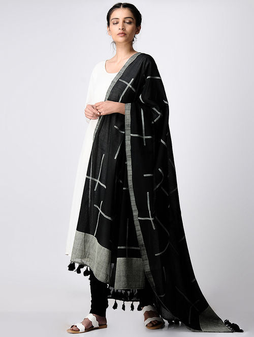 Patch Black Dupatta